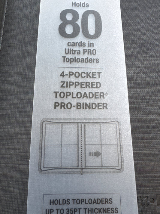 Ultra Pro 4 pocket top load binder zippered