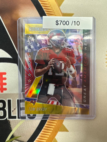 2020 Panini Rookies & Stars NFL Tom Brady Great American Heroes Gold Prizm /10