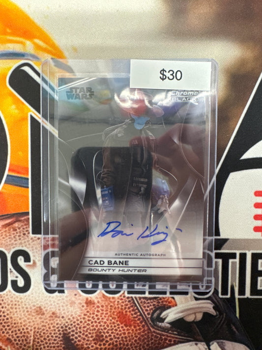 Topps Chrome Black Star Wars dorian Kingi Performer For Cad Bane Autograph