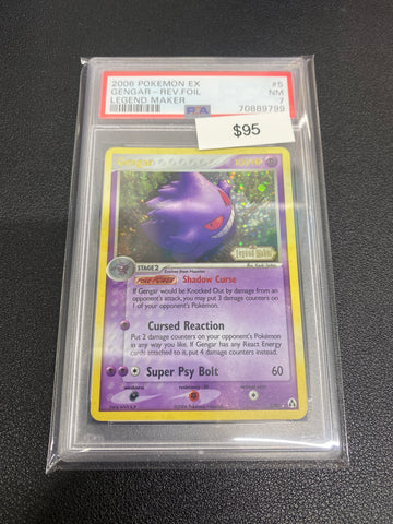 Pokémon Gengar Legend Maker Reverse Holo 5/92 PSA 7