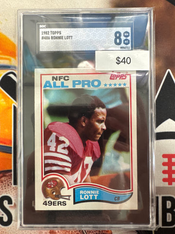 1962 Topps NFL Ronnie Lott NFL All Pro SGC 8