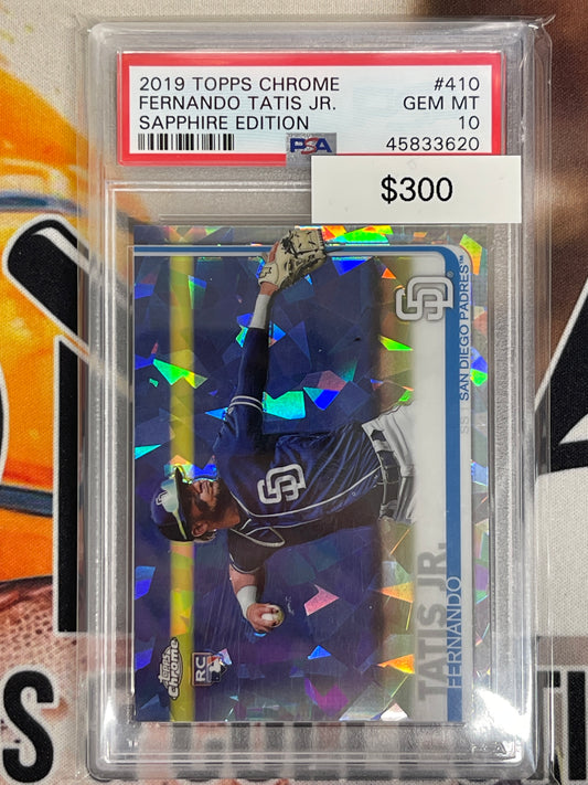 2019 Topps Chrome Sapphire Fernando Tatis Jr. Rookie PSA 10