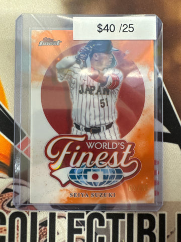 2026 Topps Finest MLB Seiya Suzuki World’s Finest Orange Refractor /25