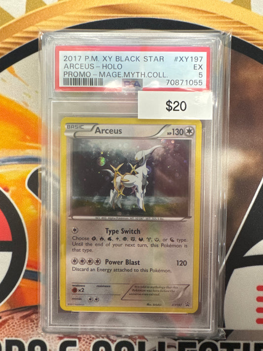 2017 Pokémon XY Black Star Arceus Holo XY197 Promo PSA 5