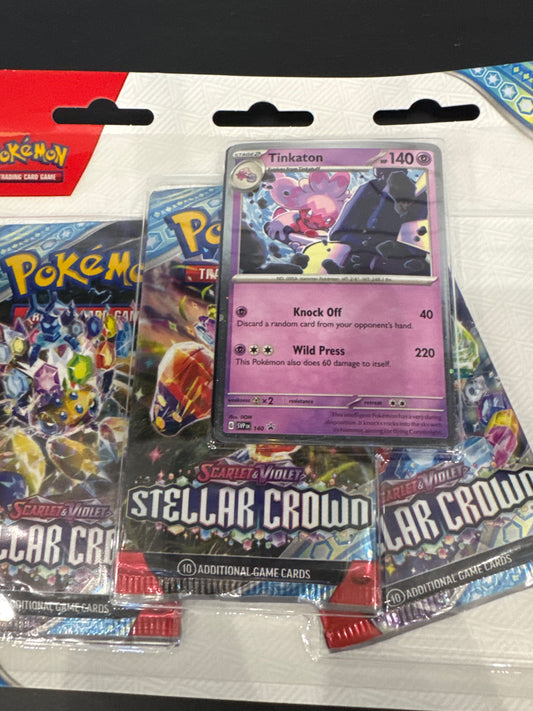 Pokemon Stellar Crown 3 pack blister
