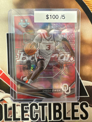 2022-23 Bowman Best Basketball Otega Oweh Red Wave Refractor /5