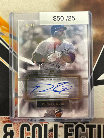 2025 Topps Definitive Collection MLB Prince Fielder Defining Images Autograph /25