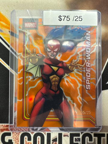 2026 Topps Chrome Marvel Spider-Women Storm’s Orange Lightning Refractor /25