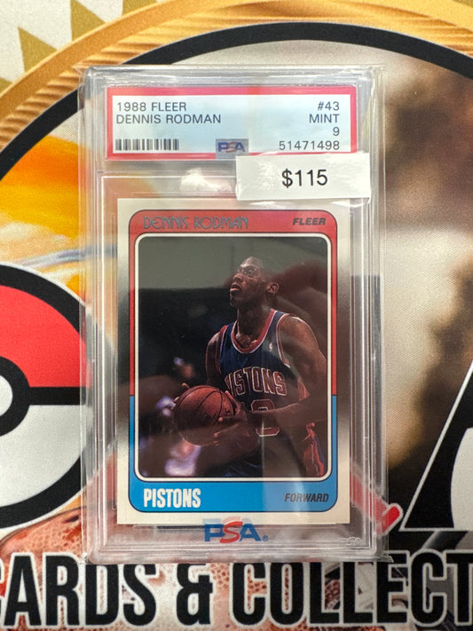 1988 Fleer Dennis Rodman PSA 9