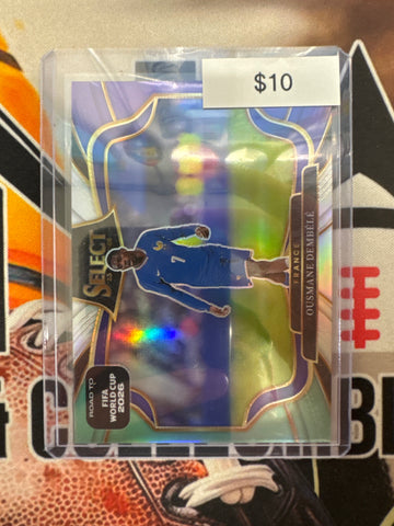 2025-26 Panini Select Road To World Cup Ousmane Dembele Tri-Color Blue/Silver & Teal Prizm