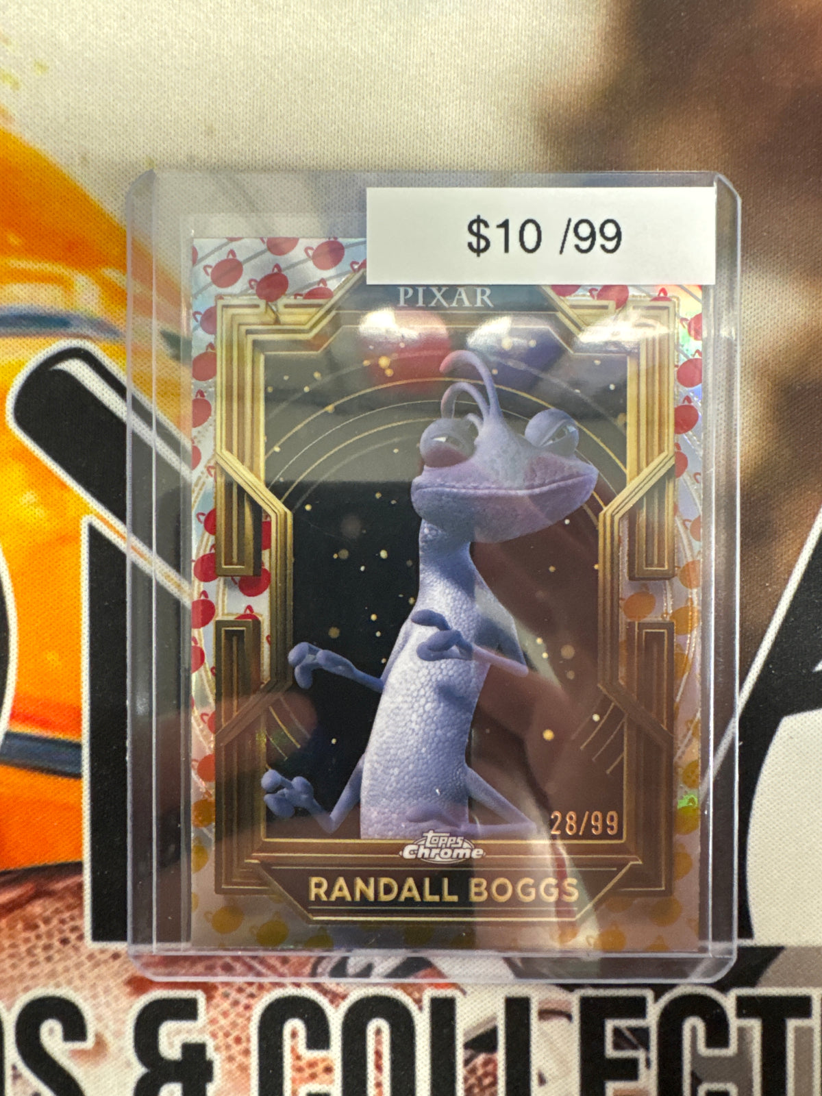 2025 Topps Disney Pixar Gold Randall Boggs Gold Turning Red Etch Refra ...