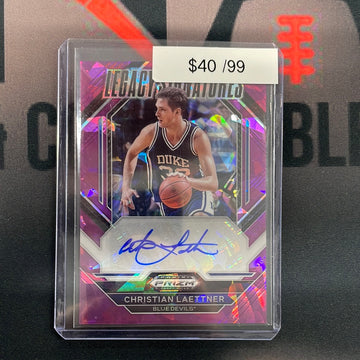 2023 NBA Christian Laettner Prizm Draft Picks Purple Ice Auto /99