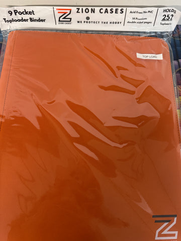 Zion Toploader binder 9 pocket ASSORTED COLORS
