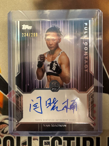 2025 Topps Knockout UFC Yan Xaionan Full Contact Autograph Refractor /299