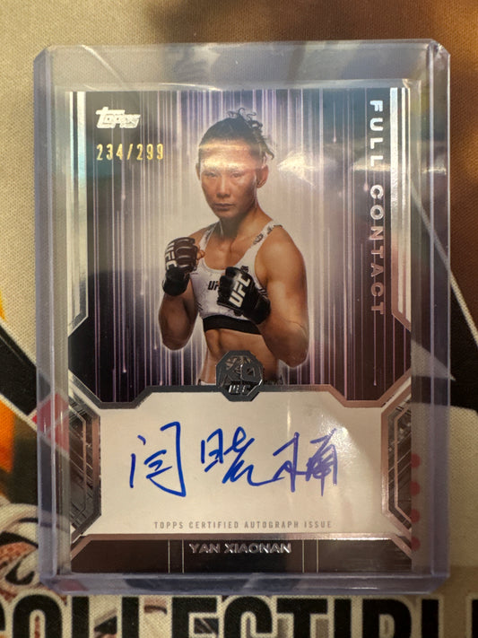 2025 Topps Knockout UFC Yan Xaionan Full Contact Autograph Refractor /299