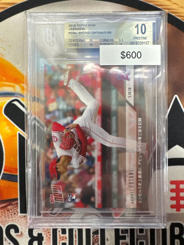 2018 Topps Now MLB Shohei Ohtani Japanese Rookie BGS Pristine 10