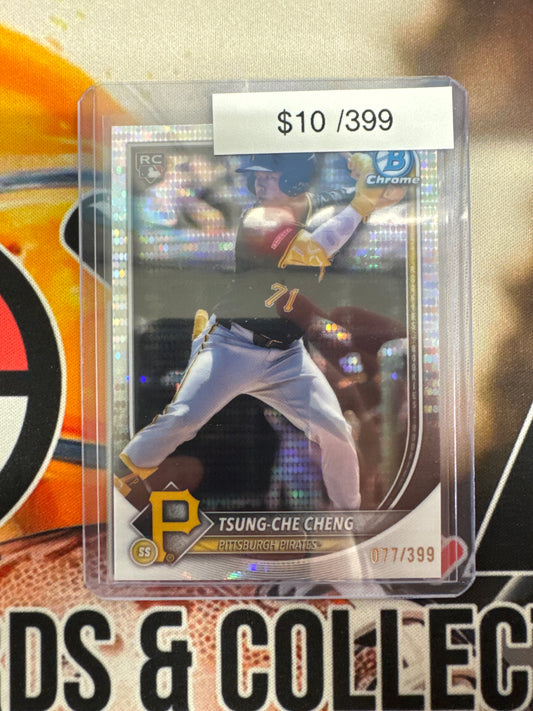 2025 Topps Bowman Chrome Tsung-Che Cheng Rookie Pulsar Refractor /399