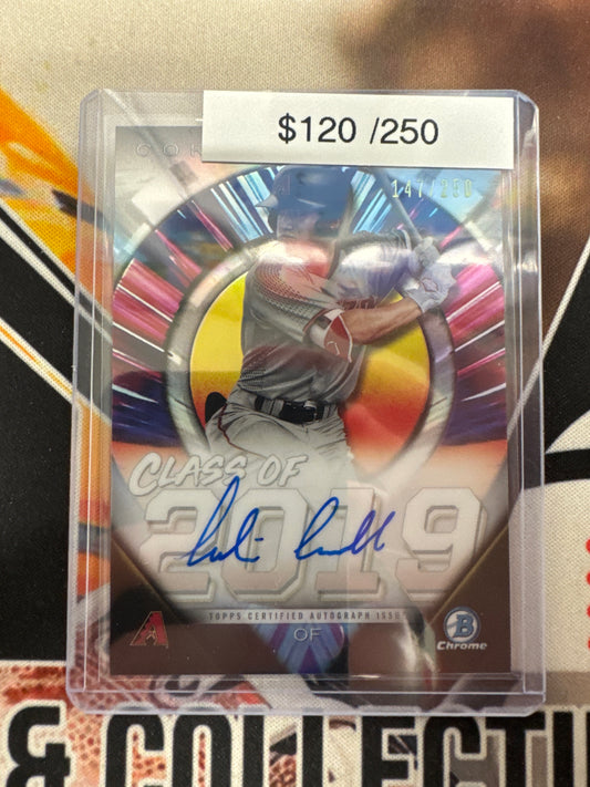 2019 Bowman Chrome Baseball Corbin Carroll Class Of 2019 Autograph /250