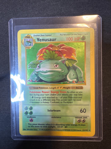 Pokémon Venusaur Shadowless Holo Base Set 15/102 LP