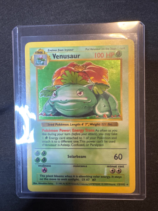 Pokémon Venusaur Shadowless Holo Base Set 15/102 LP