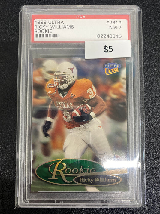 1999 Ultra Ricky Williams Rookie PSA 7