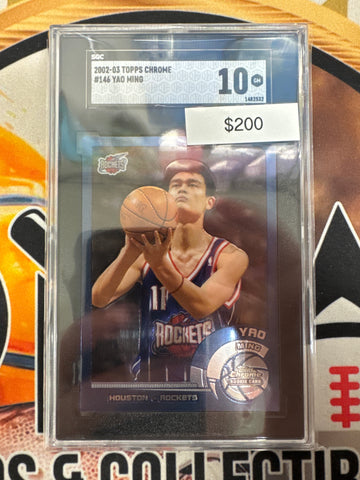 2002-03 Topps Chrome NBA Yao Ming Rookie SGC 10