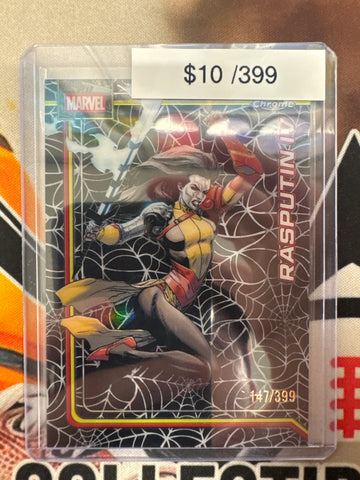 2026 Topps Chrome Marvel Rasputin IV Spider-Web Refractor /399