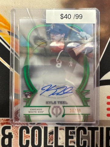 2026 Topps Tribute MLB Kyle Teel Rookie Autograph Green Refractor /99