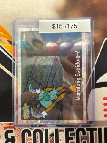 2025 Topps Chrome SpongeBob Hopalong Squidward Hyper Refractor /175