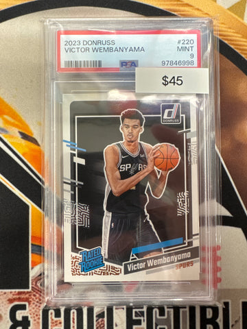 2023 Panini Donruss Basketball Victor Wembanyama Rated Rookie PSA 9