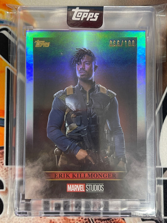 2025 Topps Marvel Studios The Collector Erik Killmonger (Michael B. Jordan) /100