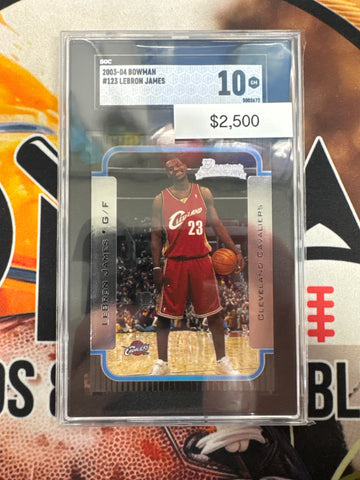 2003-04 Topps Bowman Basketball LeBron James Rookie SGC 10