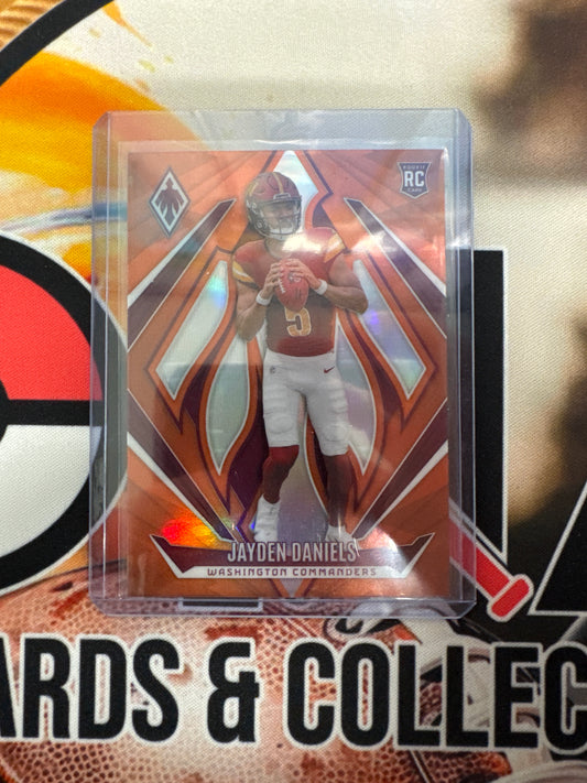 2024 Panini Phoenix NFL Jayden Daniels Rookie Orange Refractor