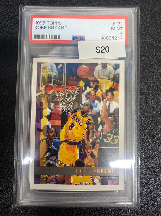 1997 Topps Kobe Bryant PSA 9