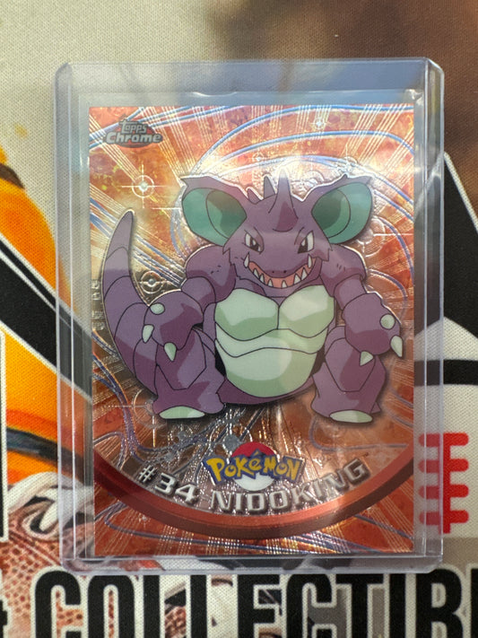 2000 Topps Chrome Pokemon Nidoking TV Animation Series #34