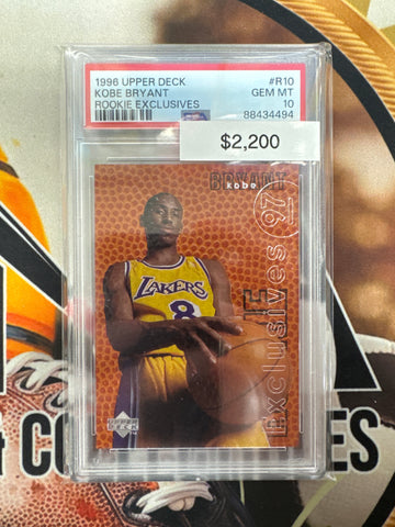 1996 Upper Deck NBA Kobe Bryant Rookie Exclusives PSA 10