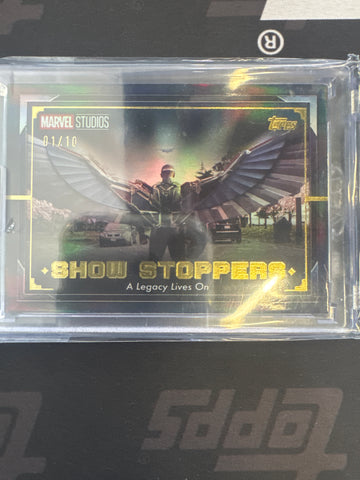 2025 Topps Marvel The Collector Captain America A Legacy Lives On Show Stoppers Black Refractor /10