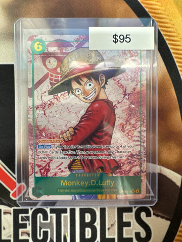 One Piece Monkey.D.Luffy OP13-118 (Parallel) Secret Rare Carrying On His Will NM