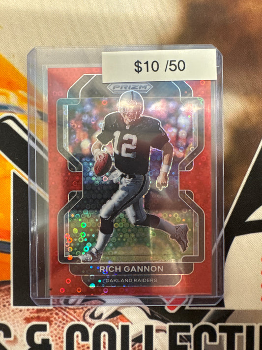 2021 Panini Prizm NFL Rich Gannon Red Disco Prizm /50