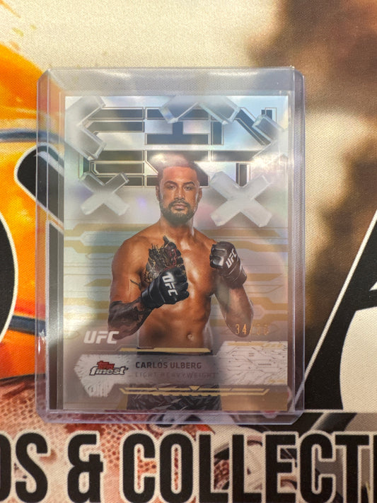 2025 Topps Finest UFC Carlos Ulberg Finest Common Gold Refractor /50