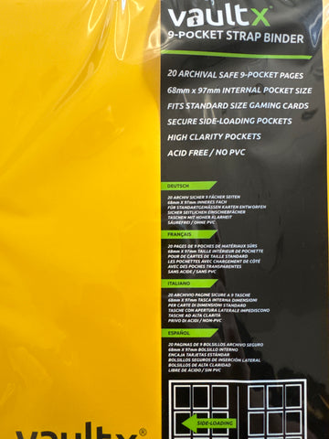 VaultX 9 pocket strap binder