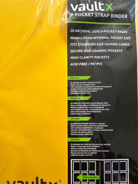 VaultX 9 pocket strap binder