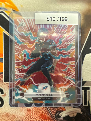 2026 Topps Resurgence NFL Tyreek Hill Crimson Surge Refractor /199