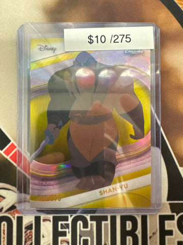 2025 Topps Chrome Disney Shan-Yu Yellow Refractor /275