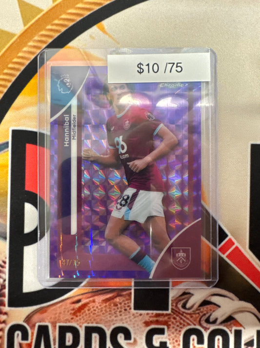 2026 Topps Chrome English Premier League Hannibal Purple Geometric Refractor /75