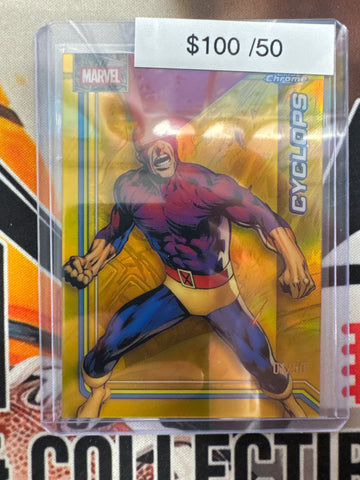2026 Topps Chrome Marvel Cyclops Gold Refractor /50