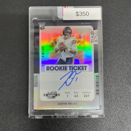 2021 Optic Contenders Justin Fields Rookie Auto variation