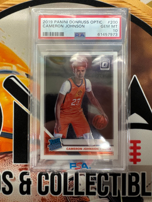 2019 Panini Donruss Optic NBA Cameron Johnson Rated Rookie PSA 10