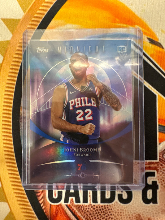 2025-26 Topps Midnight NBA Johni Broome Rookie Blue Refractor