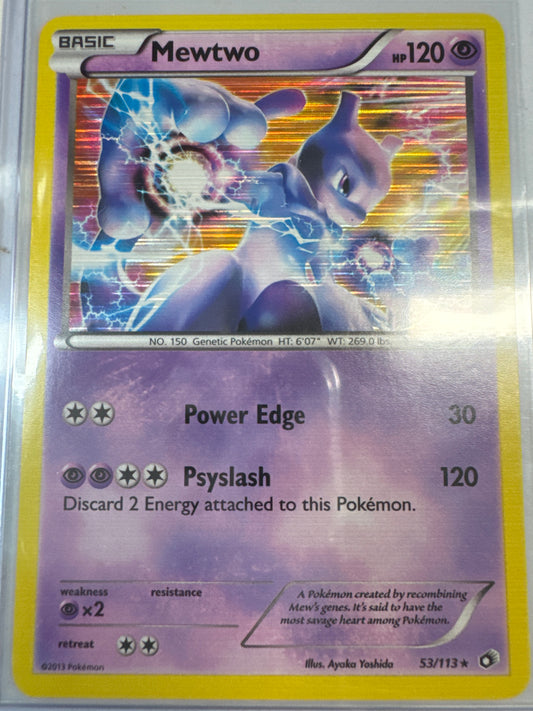 Pokemon Mewtwo Holo 53/113 Legendary Treasures